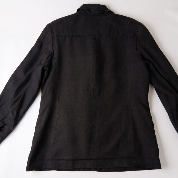 Talbots Coat Jacket Womens 14 Irish Linen Lagenlook Minamalist Travel Classic - Picture 2 of 9